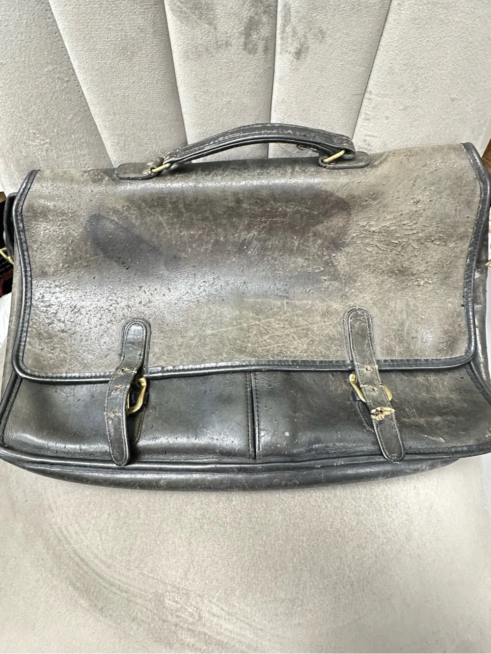 Vintage Coach Leather Messenger Briefcase Bag USA Made Style 3110